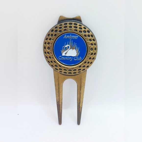 ⭐️5/$25 Vintage Brass Andover Country Club‎ Golf Divot - Picture 1 of 2